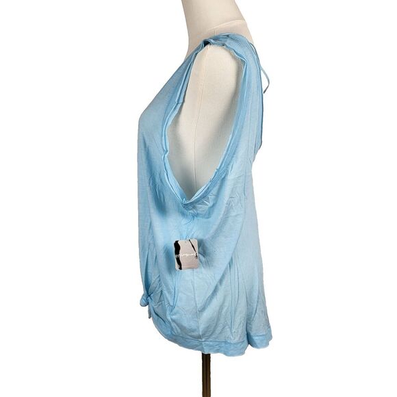 NEW Free People Movement Small Sky Blue Tank Cotton Modal Deep V-Neck BOHO - Picture 5 of 12